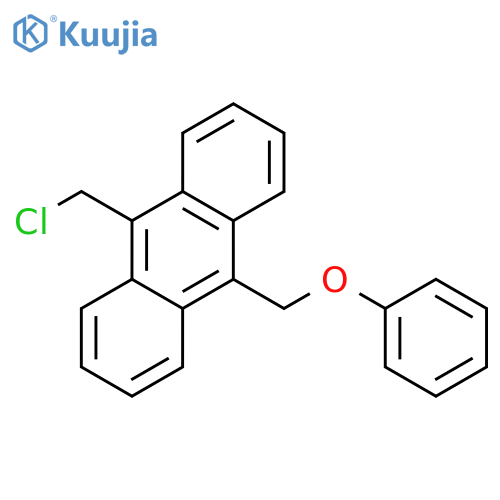 Anthracene, 9-(chloromethyl)-10-(phenoxymethyl)- structure