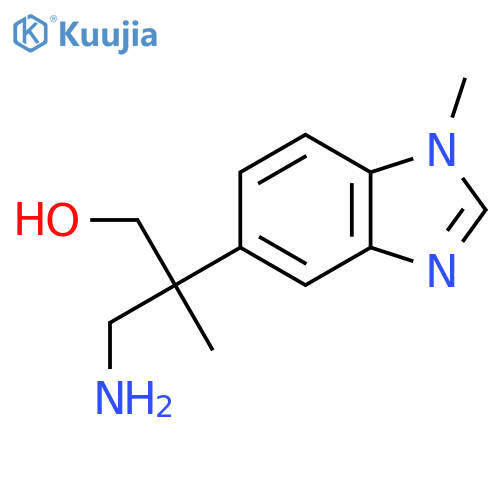 3-amino-2-methyl-2-(1-methyl-1H-1,3-benzodiazol-5-yl)propan-1-ol structure