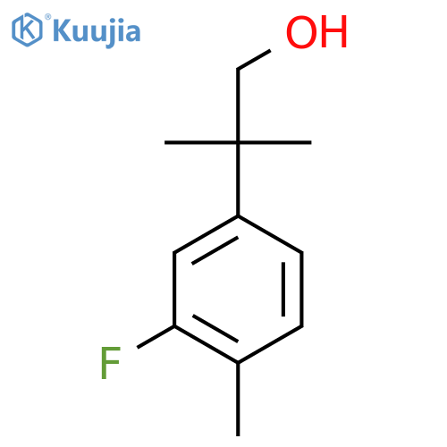 2-(3-fluoro-4-methylphenyl)-2-methylpropan-1-ol structure