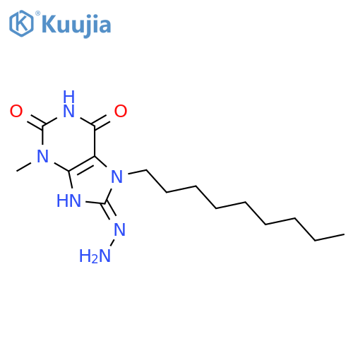 1H-Purine-2,6,8(3H)-trione, 7,9-dihydro-3-methyl-7-nonyl-, 8-hydrazone structure