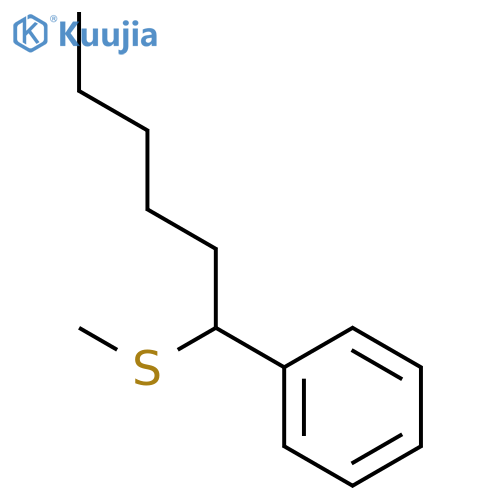 Benzene, [1-(methylthio)hexyl]- structure