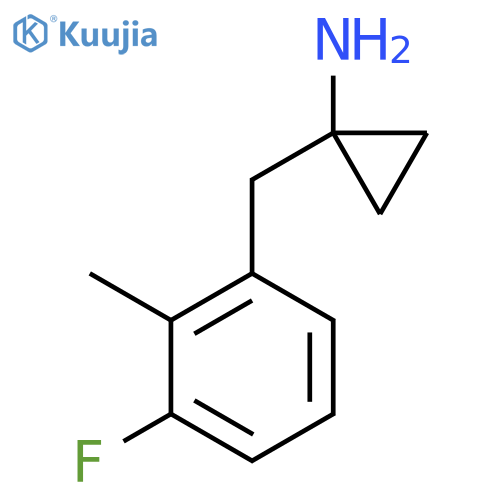 1-(3-fluoro-2-methylphenyl)methylcyclopropan-1-amine structure