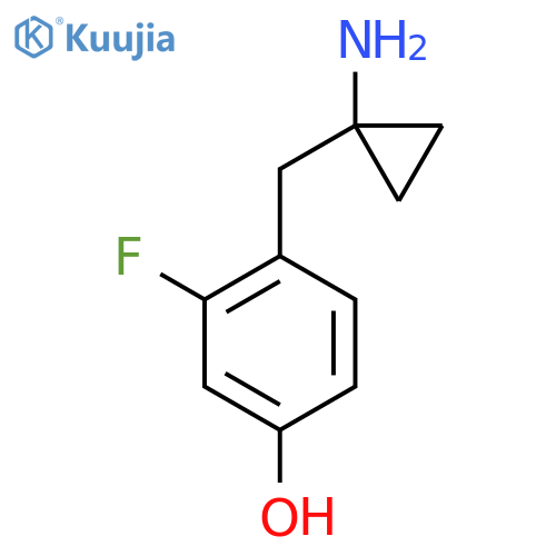 4-(1-aminocyclopropyl)methyl-3-fluorophenol structure