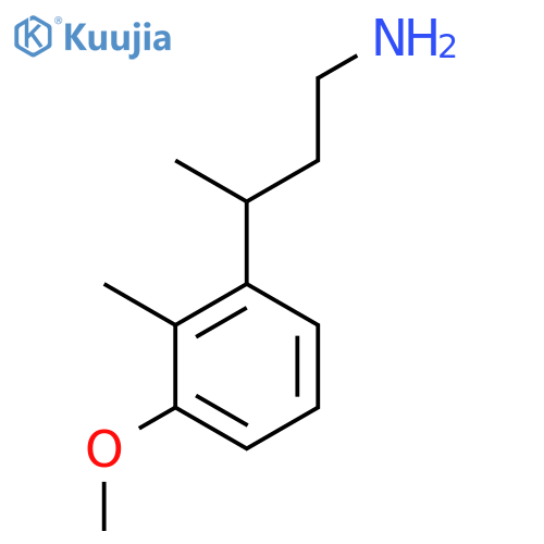 3-(3-methoxy-2-methylphenyl)butan-1-amine structure