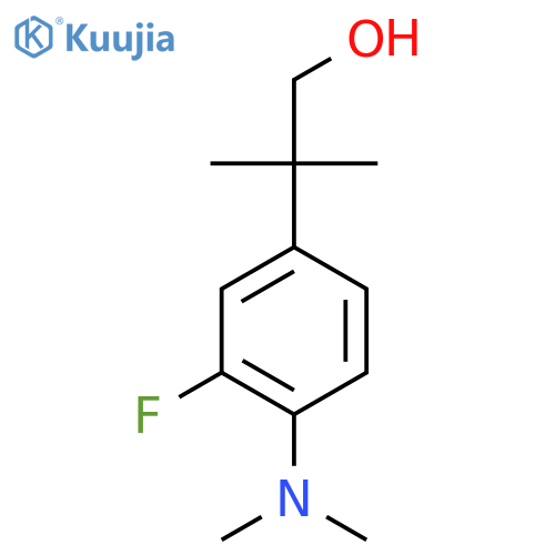 2-4-(dimethylamino)-3-fluorophenyl-2-methylpropan-1-ol structure