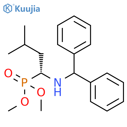 Phosphonic acid, [(1R)-1-[(diphenylmethyl)amino]-3-methylbutyl]-,dimethyl ester structure