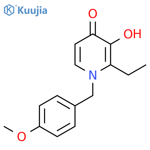 4(1H)-Pyridinone, 2-ethyl-3-hydroxy-1-[(4-methoxyphenyl)methyl]- structure