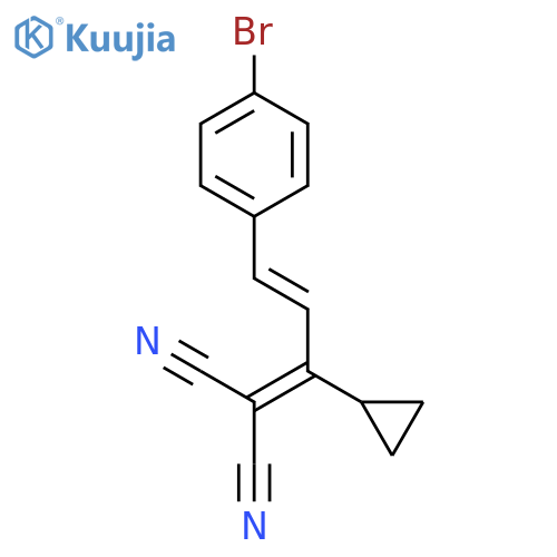 Propanedinitrile, [3-(4-bromophenyl)-1-cyclopropyl-2-propenylidene]- structure