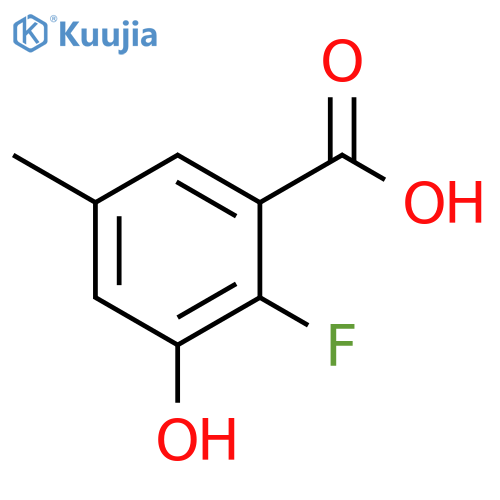 2-Fluoro-3-hydroxy-5-methylbenzoic acid structure