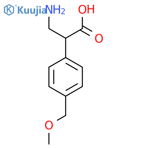 3-amino-2-4-(methoxymethyl)phenylpropanoic acid structure