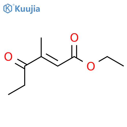2-Hexenoic acid, 3-methyl-4-oxo-, ethyl ester, (E)- structure
