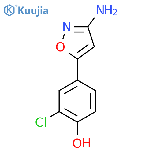 4-(3-amino-1,2-oxazol-5-yl)-2-chlorophenol structure