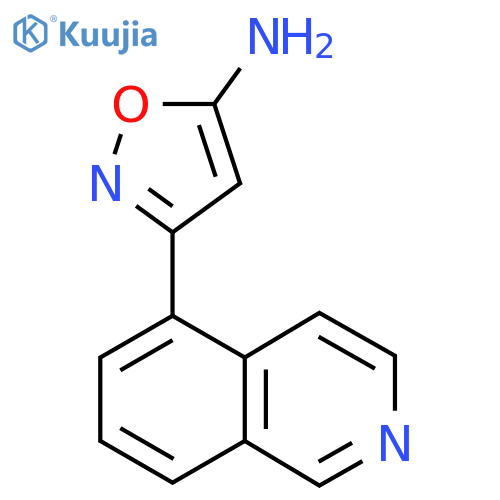 3-(isoquinolin-5-yl)-1,2-oxazol-5-amine structure