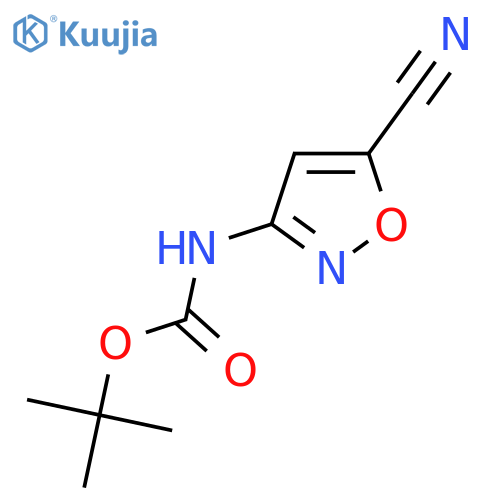 Tert-butyl N-(5-cyano-1,2-oxazol-3-yl)carbamate structure