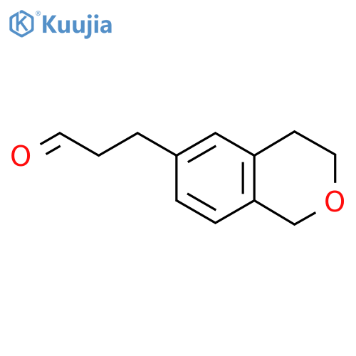 3-(3,4-dihydro-1H-2-benzopyran-6-yl)propanal structure