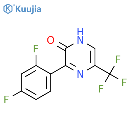 2(1H)-Pyrazinone, 3-(2,4-difluorophenyl)-5-(trifluoromethyl)- structure