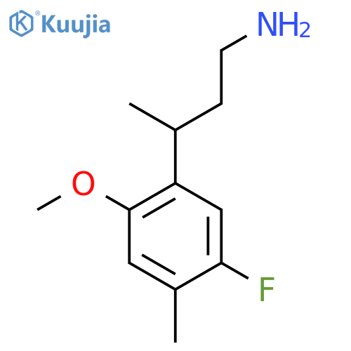 3-(5-fluoro-2-methoxy-4-methylphenyl)butan-1-amine structure