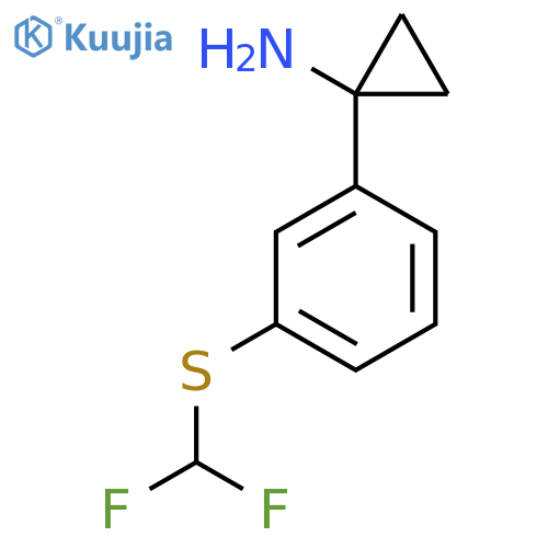 1-{3-(difluoromethyl)sulfanylphenyl}cyclopropan-1-amine structure