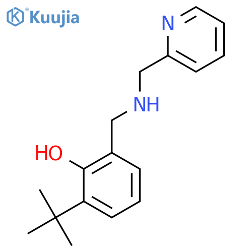 2-tert-Butyl-6-({[(pyridin-2-yl)methyl]amino}methyl)phenol structure