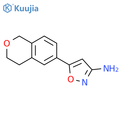 5-(3,4-dihydro-1H-2-benzopyran-6-yl)-1,2-oxazol-3-amine structure
