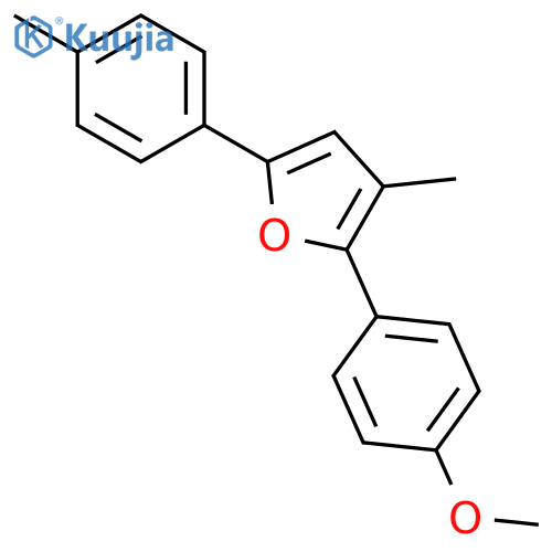 Furan, 2-(4-methoxyphenyl)-3-methyl-5-(4-methylphenyl)- structure