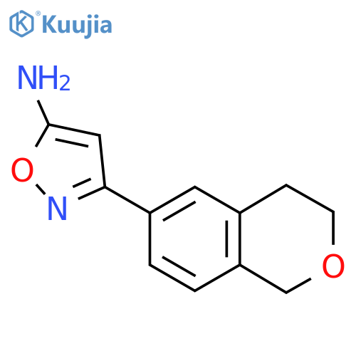 3-(3,4-dihydro-1H-2-benzopyran-6-yl)-1,2-oxazol-5-amine structure