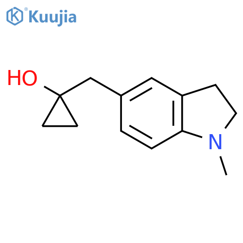 1-(1-methyl-2,3-dihydro-1H-indol-5-yl)methylcyclopropan-1-ol structure