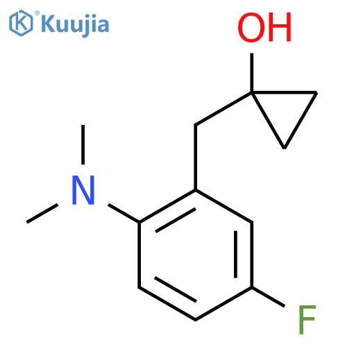 1-{2-(dimethylamino)-5-fluorophenylmethyl}cyclopropan-1-ol structure