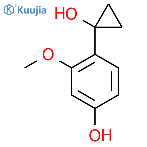 4-(1-hydroxycyclopropyl)-3-methoxyphenol structure