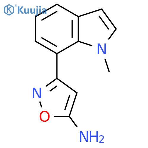 3-(1-methyl-1H-indol-7-yl)-1,2-oxazol-5-amine structure