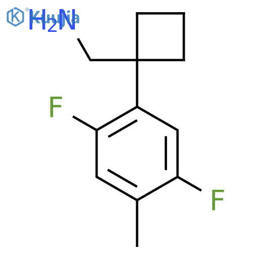 1-(2,5-difluoro-4-methylphenyl)cyclobutylmethanamine structure