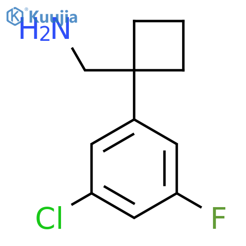 1-(3-chloro-5-fluorophenyl)cyclobutylmethanamine structure