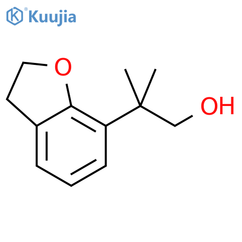 2-(2,3-dihydro-1-benzofuran-7-yl)-2-methylpropan-1-ol structure