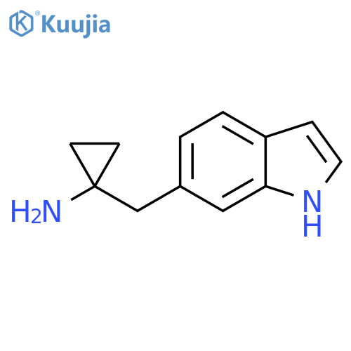 1-(1H-indol-6-yl)methylcyclopropan-1-amine structure
