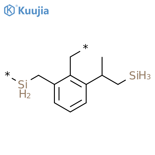 Poly[silylenemethylene[(1-methyl-2-silylethyl)-1,2-phenylene]methylene] structure