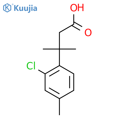 3-(2-chloro-4-methylphenyl)-3-methylbutanoic acid structure
