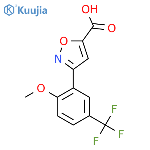 3-2-methoxy-5-(trifluoromethyl)phenyl-1,2-oxazole-5-carboxylic acid structure