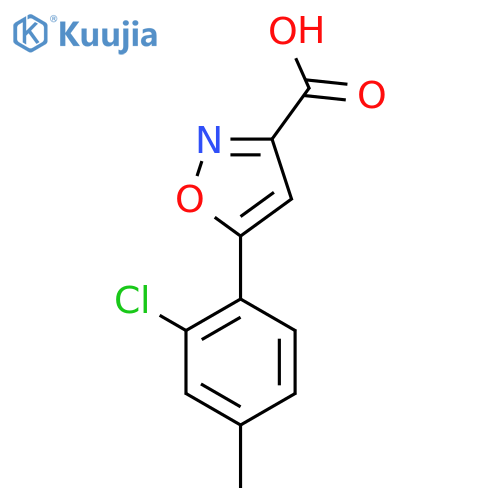 5-(2-chloro-4-methylphenyl)-1,2-oxazole-3-carboxylic acid structure