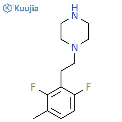 1-2-(2,6-difluoro-3-methylphenyl)ethylpiperazine structure