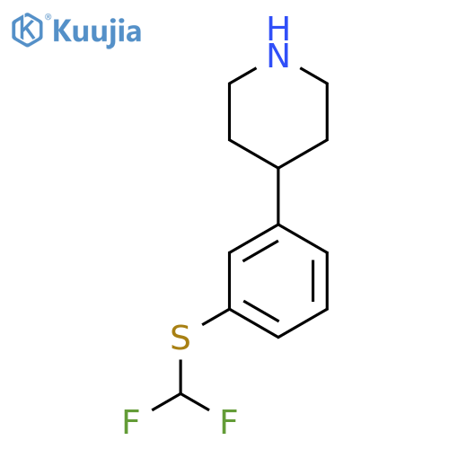 4-{3-(difluoromethyl)sulfanylphenyl}piperidine structure