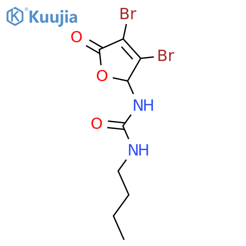 Urea, N-butyl-N'-(3,4-dibromo-2,5-dihydro-5-oxo-2-furanyl)- structure