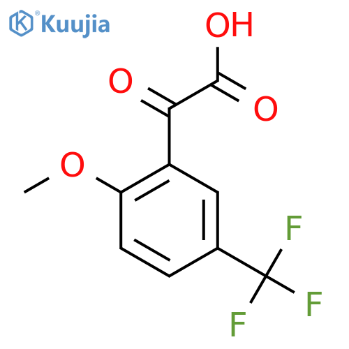 2-2-methoxy-5-(trifluoromethyl)phenyl-2-oxoacetic acid structure