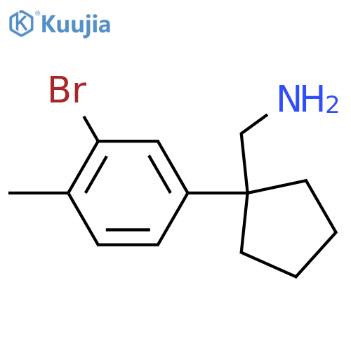 1-(3-bromo-4-methylphenyl)cyclopentylmethanamine structure