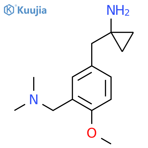 1-({3-(dimethylamino)methyl-4-methoxyphenyl}methyl)cyclopropan-1-amine structure