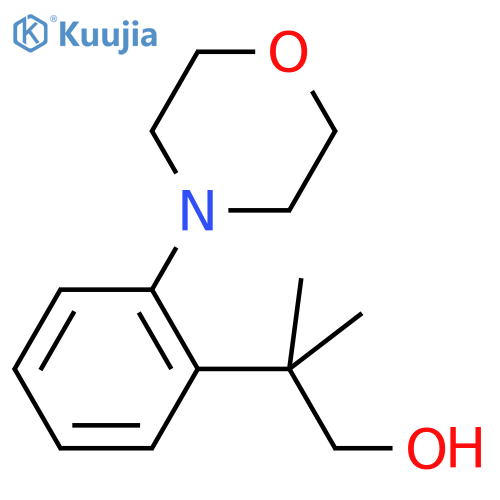 2-methyl-2-2-(morpholin-4-yl)phenylpropan-1-ol structure
