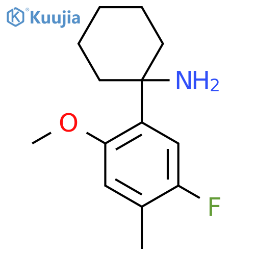 1-(5-fluoro-2-methoxy-4-methylphenyl)cyclohexan-1-amine structure
