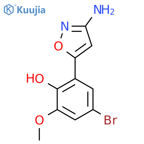 2-(3-Amino-1,2-oxazol-5-yl)-4-bromo-6-methoxyphenol structure