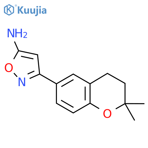 3-(2,2-dimethyl-3,4-dihydro-2H-1-benzopyran-6-yl)-1,2-oxazol-5-amine structure