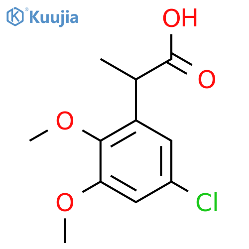 2-(5-chloro-2,3-dimethoxyphenyl)propanoic acid structure