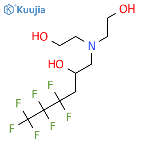 1-[Bis(2-hydroxyethyl)amino]-4,4,5,5,6,6,6-heptafluorohexan-2-OL structure